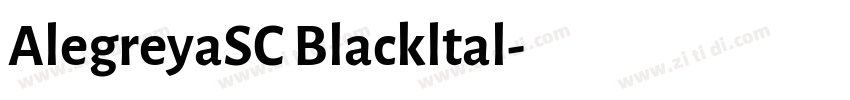AlegreyaSC Blackltal字体转换